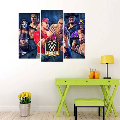 Impression Wall 61 cm WWE Wrestler Wall Sticker (Cover Area :- 24 X 25 inch) Self Adhesive Sticker