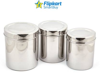 Flipkart SmartBuy Stainless Steel Deep Dabba  - 1000 ml, 1500 ml, 2000 ml स्टील मसाले का डब्बा