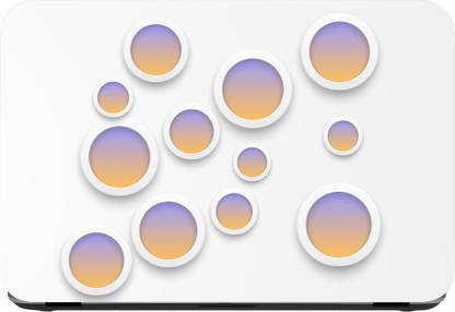 Flipkart SmartBuy circles abstract Premium LG Vinyl (matte) Reusable Laptop Skin Compatible for 15.6 inch