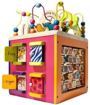 Generic B. Zany Zoo Wooden Activity Cube