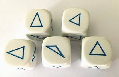 Tarquin 5 Triangle Shape Dice (.75" 2Cm)