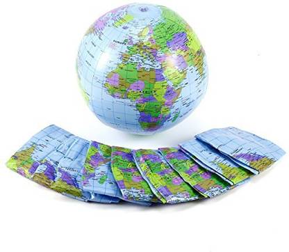 Surepromise 10X Inflatable World Earth Globe Atlas Map Beach Ball Geography Education Toy