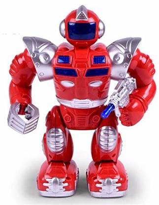Littleice Walking Speech Robot, Simulation Walking Robot Toys For Kids (Red)