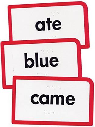 MaxiAids Low Vision-Braille Flash Cards- Sight Words A
