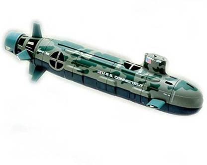 Generic Diving Toy 6-Channel Remote Control Navy Submarine Boat Green