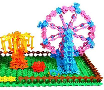 Generic Snowflake Building Blocks Children'S Plastic Assembled Educational Toys