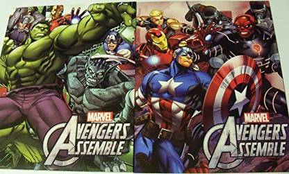 Generic Marvel Avengers Assemble Heroes Vs Villains 2 Folder Set ~ Hulk Vs Abomination, Captain America Vs Red Skull