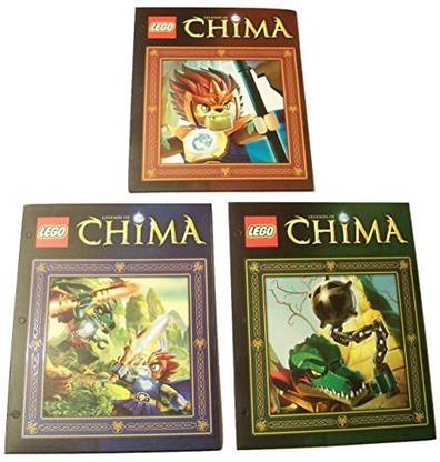 MZB Imagination Lego Legends Of Chima 3 Folder Set ~ Longtooth, Crominus, And Longtooth Vs. Crominus