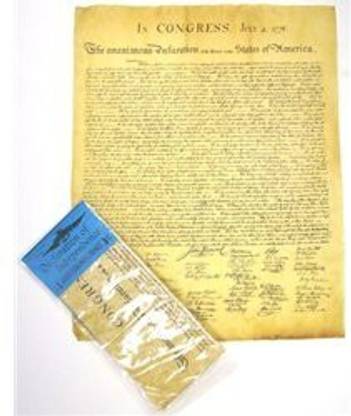 Generic Declaration Of Independence Replica Of The Original Document 12 X 14.5"