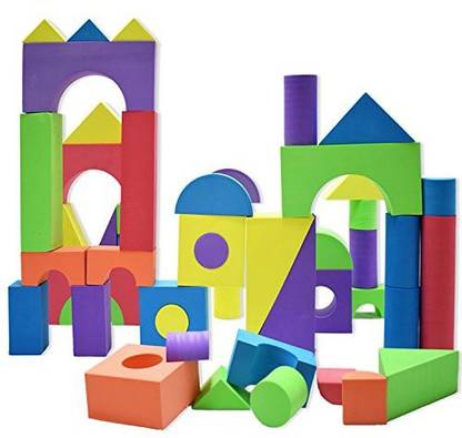 Generic Giant Foam Building Blocks, Building Toy For Girls And Boys, Ideal Blocks/Construction Toys For Toddlers, 50 Pieces Different Sh