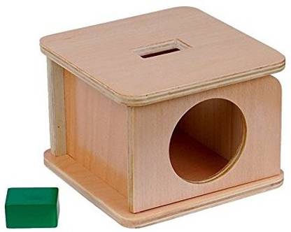 Leader Joy Montessori Materials Object Permanence Imbucare Box With Rectangular Prism Toys For Toddlers
