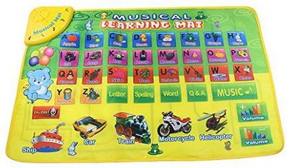 Premewish Durable And Foldable Piano Mat,26 English Alphabet Keys And 5 Kinds Of Transportation Sounds And Pronunciation, Play And Record,
