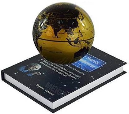 Generic Prow 3 Inch Golden Ball Book Magnetic Maglev Levitation Floating Rotating Earth Globe World Globe Interactive Globe With Einstei