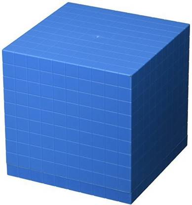 School Smart Base Ten Components - Plastic Cube 10 X 10 X 10 Cm - Each
