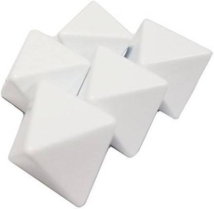 Azty Solutions Pack Of 5 Blank D8 8 Sided Educational Counting Cubes White Dice In Snow Organza Bag