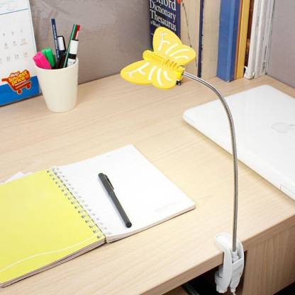 Renata LED Flyte Clamp - Cool White Light - Yellow Table Lamp