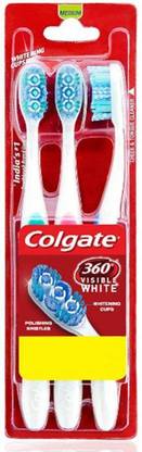 Colgate 360 Visible White Medium Toothbrush