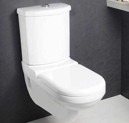 Hindware EXTENDED WALL MOUNTED CLOSETS CRYSTAL COMPLETE SET 20048(P-24) Western Commode