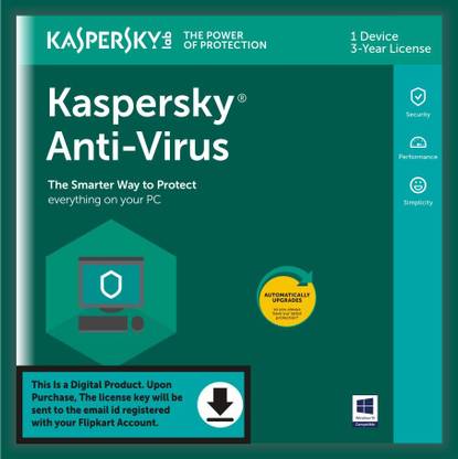 Kaspersky 1 User PC 3 Years Anti-virus (Email Delivery - No ...