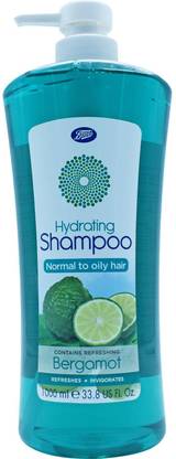 Boots Hydrating Shampoo, Normal to Oily Hair, Bergamot - 1000ml (33.8oz)