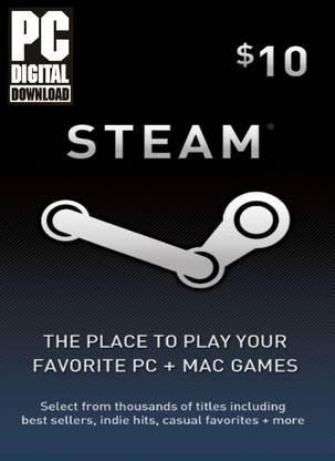 Steam Gift Card 10 USD for PC