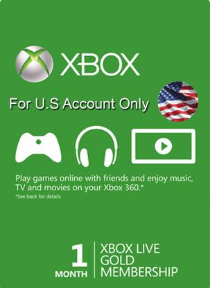 X-BOX Live 1 Month U.S for PC