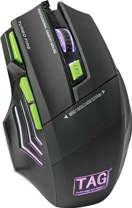 TAG 7D Gaming Combo Wired Ambidextrous Optical  Gaming Mouse