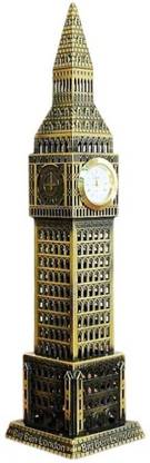 Mohangifts London Souvenir Big Ben Clock tower replica miniature Metal Paper Weights  with Antique Finish