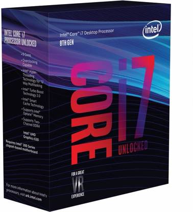 Intel i7 8700k 3.7 Upto 4.7 LGA 1151 Socket 6 Cores 12 Threads Desktop Processor