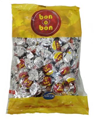 Arcor Bon o Bon Imported Chocolate, Pack of 67 pcs Individually Wrapped Layered Wafer & Milk Chocolate, 1kg (Suave) Truffles