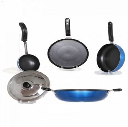 Kitchen Zone KITCHEN ZONE 5 PCS NONSTICK INDUCTION BASE COOKWARE SET Induction Bottom Non-Stick Coated Cookware Set