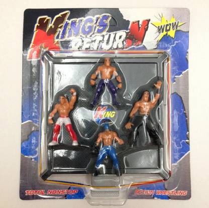 Delite Kings Return Random 4 WWE super stars toy action figures with wrestling arena ring