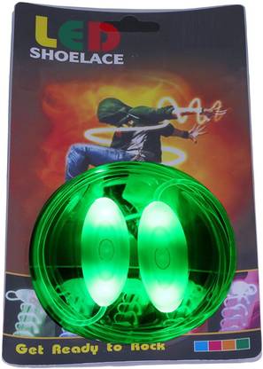 Dermeida ™ Light Up Neon LED Shoelaces Flash Party Disco Glow Shoe Laces Shoe Care Strings Shoe Lace