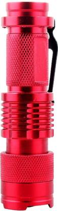GOCART Led Flashlight Torch Adjustable Focus Zoom Light Lamp (Red ) Torch