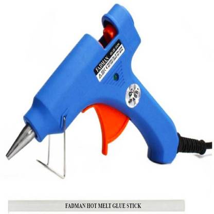 FADMAN Blue 20W On Off Switch And Indicator With 1 Hot Melt Glue Sticks Standard Temperature Corded Glue Gun (7 mm) Standard Temperature Corded Glue Gun