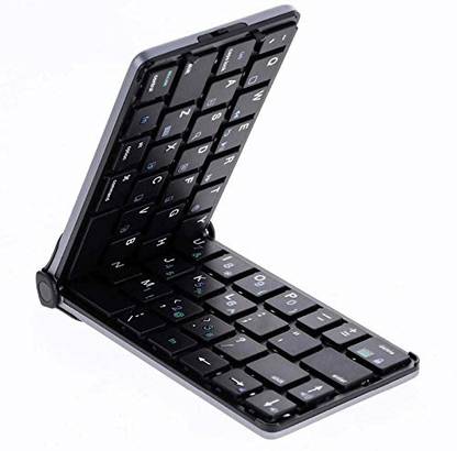 Fabulaas Foldable Keyboard Wireless Bluetooth, Wired USB Standard Multi-device Keyboard