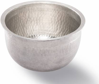 Zishta Eeya Chombu (Tin Vessel): Medium Size, Cup Shaped Vessel (ROHS Certified: Adhering to EU Standards) Pot 12 cm diameter 0.7 L capacity