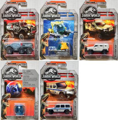 MATCHBOX JURASSIC WORLD VEHICLES:: SET OF 5