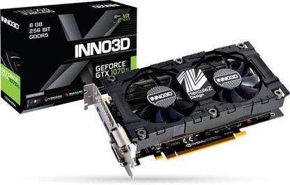 Inno3D GTX 1070 TI X2 V2 GDDR5 8 GB NVIDIA Chipset 256 bit 1607 MHz Graphics Card