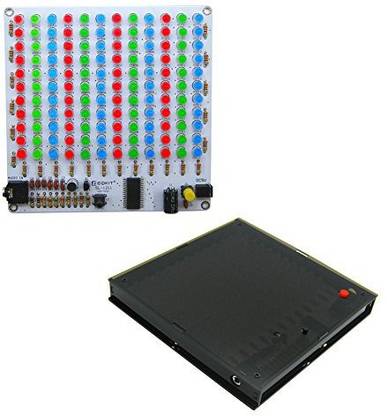 Generic Icstation 12X11 Color Led Music Audio Spectrum Analyzer Level Indicator Kit With Case Diy Electoronics Soldering Practice Set