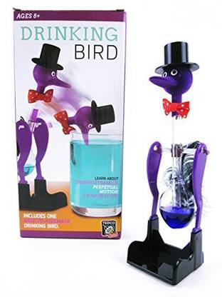 Generic Drinking Bird Retro Vtg Science Toy Happy Lucky Dipping Perpetual Motion New Nib For Ages 8+