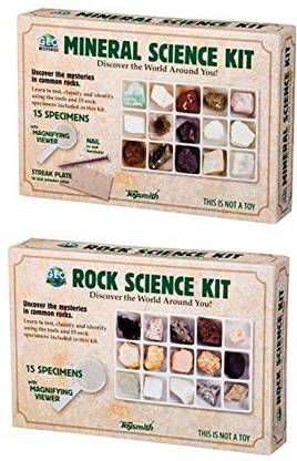 Toysmith Rock Science Kit & Mineral Sciene Kit Bundle Set