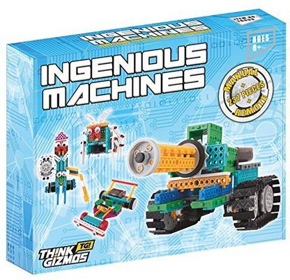Think Gizmos Robotic Kit For Kids � Ingenious Machines Remote Control Building Kits For Kids � Tg633 Awesome Fun Build Your Own Robot Toy