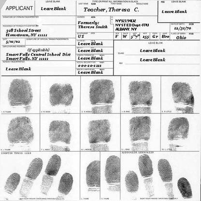 Generic 5 X Fingerprint Cards, Applicant Fd-258, 5 Pack