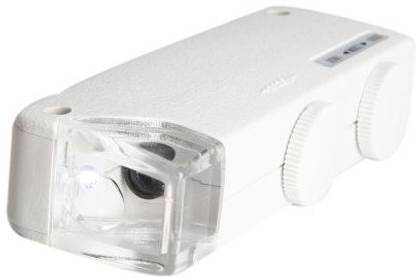 TOOGOO R New Handheld 160X-200X Zoom Lens Led Lighted Pocket Microscope Magnifier Loupe