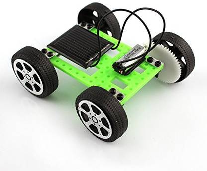 Generic Qiyun Toy Diy Car 1Pcs Mini Solar Powered Toy Car Assemble Diy Kit Children Educational Gadget Hobby Funny, Green
