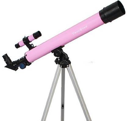 Twin Star Pink 50Mm Planetarium Refractor Telescope Bundle With Redshift 8 Planetarium Software