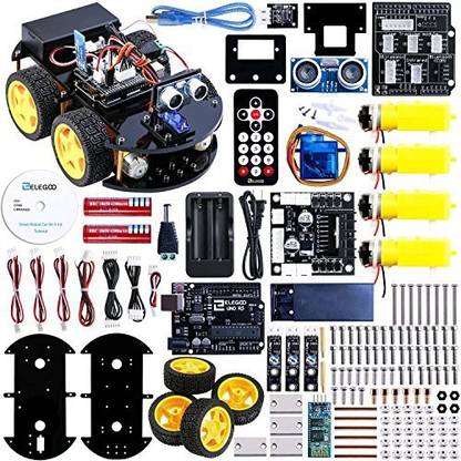 Generic Elegoo El-Kit-010 Uno Project Upgraded Smart Robot Car Kit With Uno R3, Line Tracking Module, Ultrasonic Sensor, Bluetooth