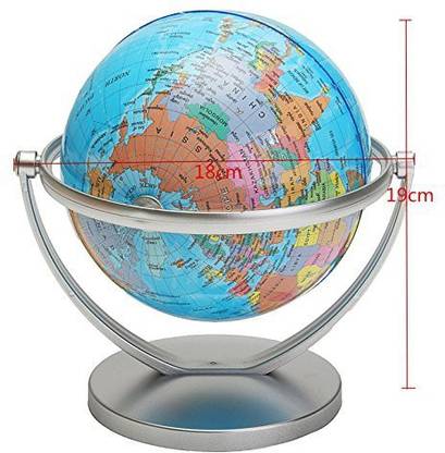 BephaMart World Globe Earth Ocean Atlas Map With Rotating Stand Geography Educational Toy