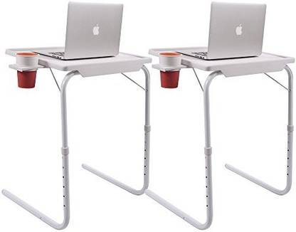 Unbranded 2X Smart Table Mate Folding Tablemate Adjustable Tray Foldable Desk W/Cup Holder